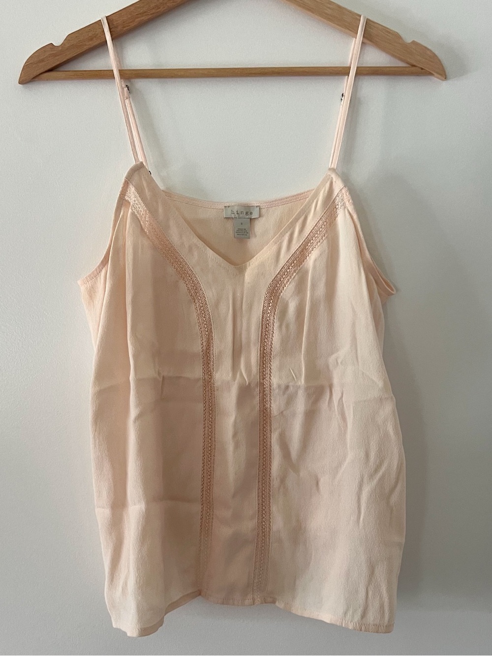 hinge Pale Peach Lace-Panel Cami